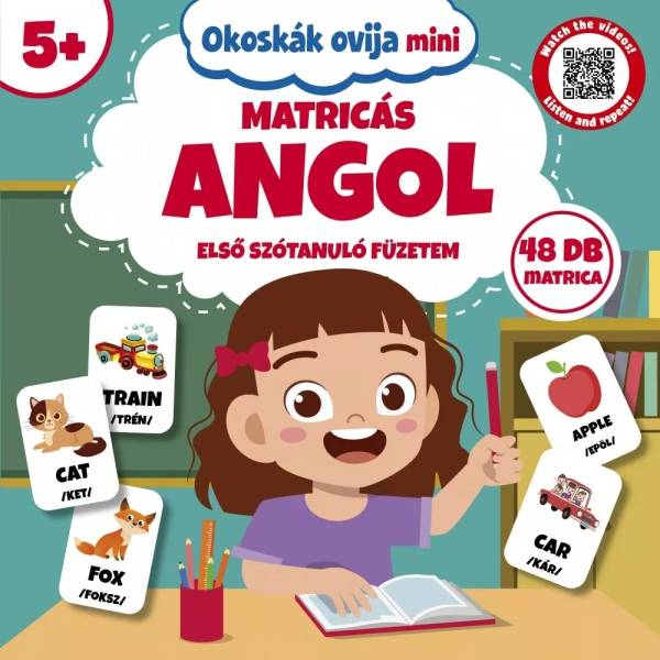 Okoskák ovija mini – Első angol szótanuló füzetem matricákkal