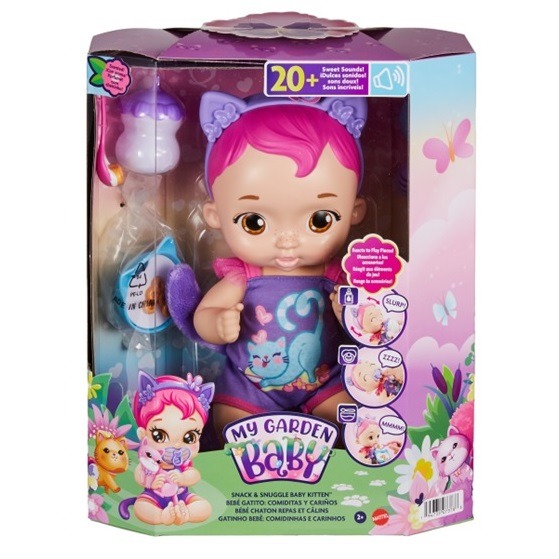 My Garden Baby – Édi-bébi interaktív baba – lila cica