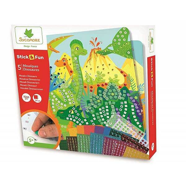 Sycomore Stick&Fun Mozaikkép-készítő – Dinoszauruszok