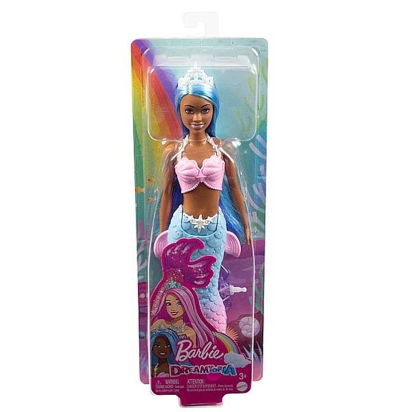 Barbie Dreamtopia sellő baba – világoskék/rózsaszín uszonnyal