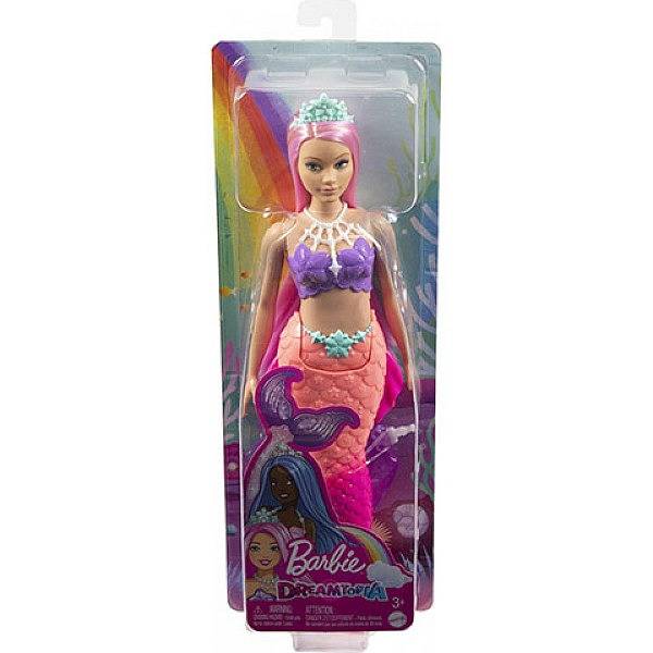 Barbie Dreamtopia sellő baba – pink/barack uszonnyal