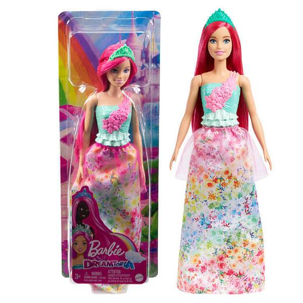 Barbie Dreamtopia: Pink hajú hercegnő baba