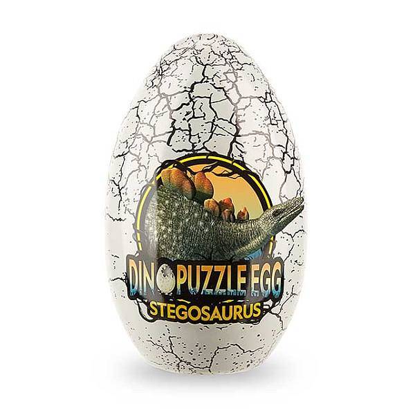 CubicFun dínós puzzle fém tojásban – Sztegoszaurusz
