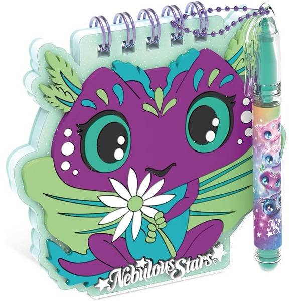 Nebulous Stars mini jegyzetfüzet matricával és zselés tollal – lila