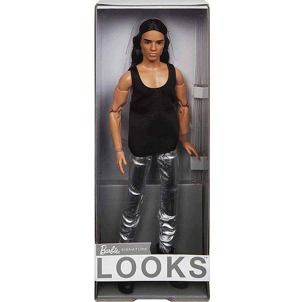 Barbie Looks fekete-ezüst kollekció – Ken baba hosszú hajjal