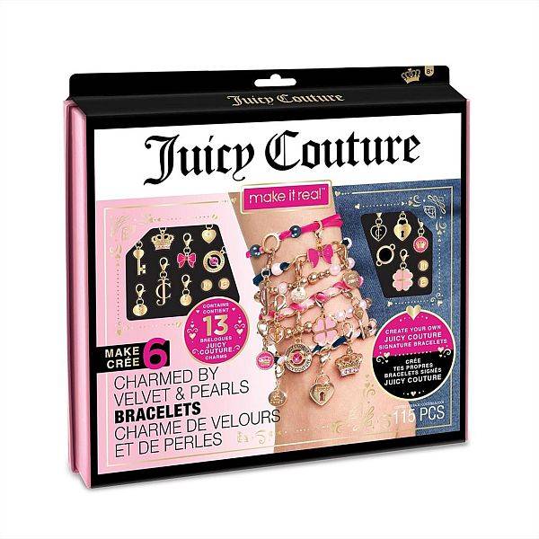 Make It Real Juicy Couture karkötőkészítő szett – Bársony és gyöngyök