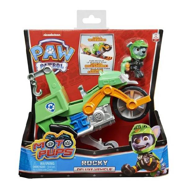 Mancs őrjárat Deluxe jármű MOTO PUPS Rocky motorral