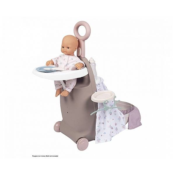Baby Nurse babacenter gurulós bőröndben – pasztell