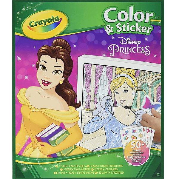 Crayola Disney hercegnők kifestő matricával
