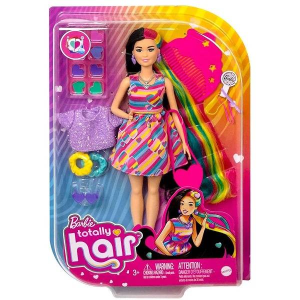 Barbie Totally Hair baba – baba extra hosszú fekete hajjal