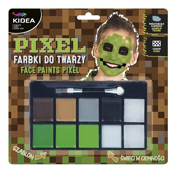 Kidea arcfesték készlet 10 színű – PIXEL