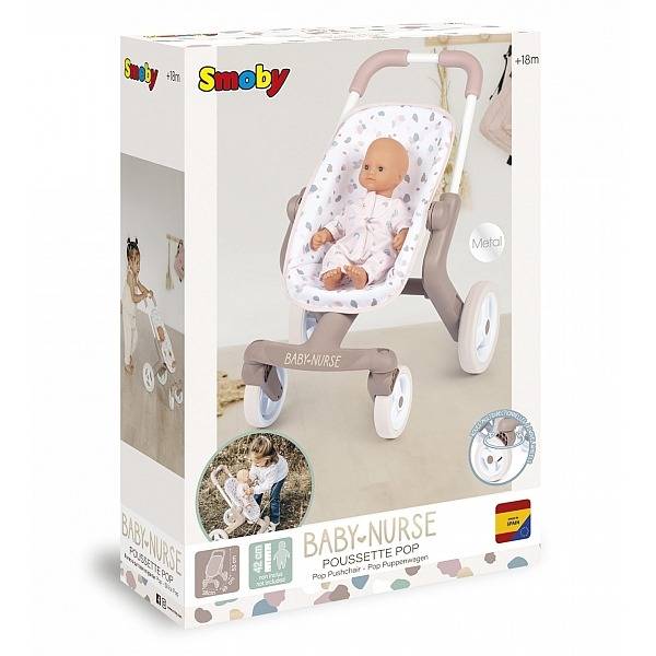 Smoby Baby Nurse modern játék babakocsi – pasztell