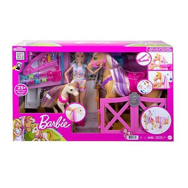 Barbie Stílusvarázs Lovarda játékszett babával