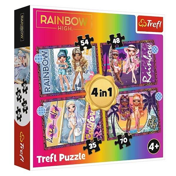 Rainbow High divatbabák puzzle 4 az 1-ben Trefl