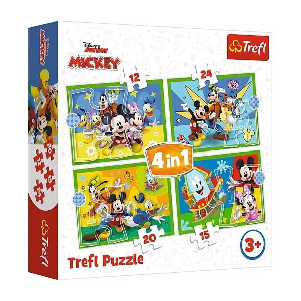 Mickey egér puzzle 4 az 1-ben Trefl – Barátokkal vidáman