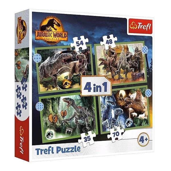 Trefl Dínós puzzle 4 az 1-ben – Jurassic World