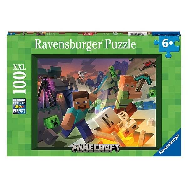 Ravensburger puzzle 100 db-os XXL – Monster Minecraft