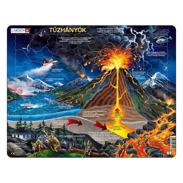 Larsen Maxi Puzzle 70 db-os – Tűzhányók