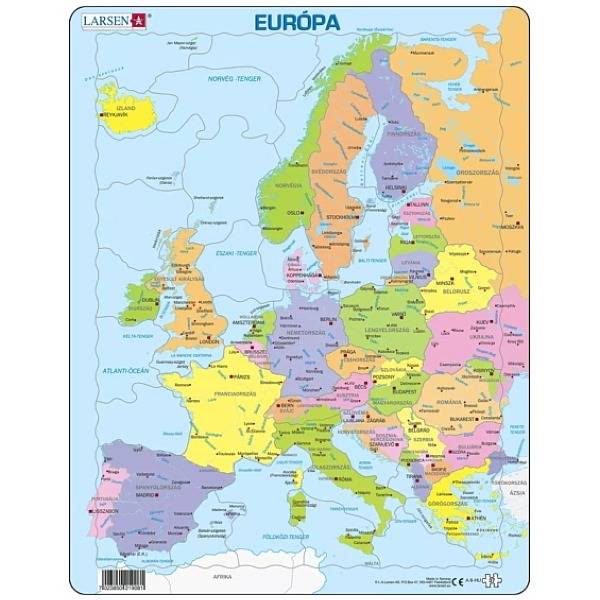 Larsen Maxi Puzzle 37 db-os Európa térkép