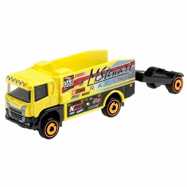 Hot Wheels Track Stars – Scania Rally Truck szállítóautó sárga