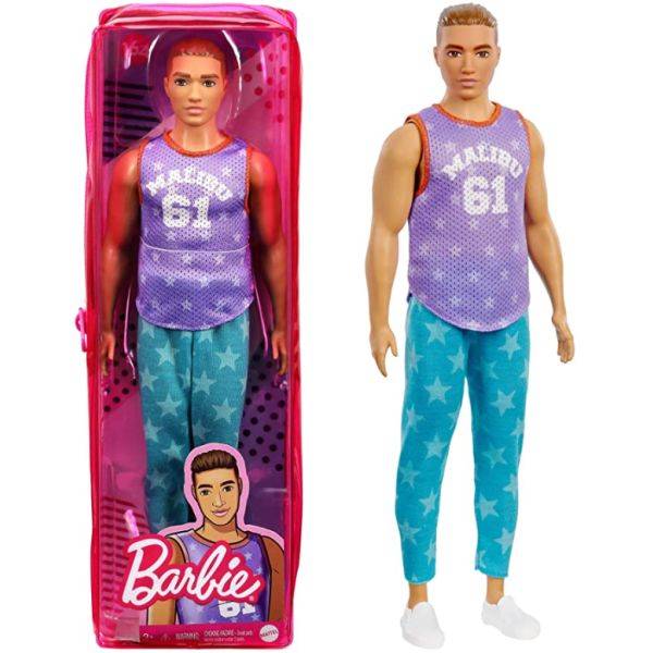 Barbie Ken Fashionistas baba Malibu feliratos pólóban – 164-es