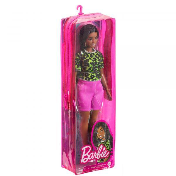 Barbie Fashionistas fekete molett baba rövidnadrágban – 144-es