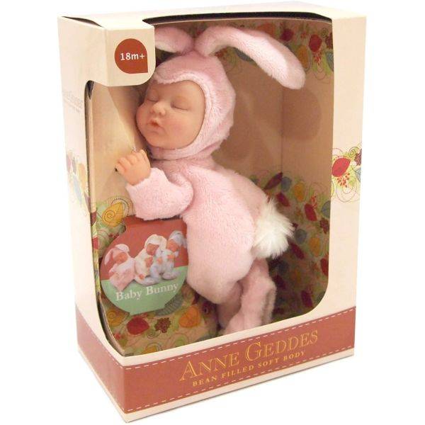 Anne Geddes játékbaba – Rózsaszín nyuszi