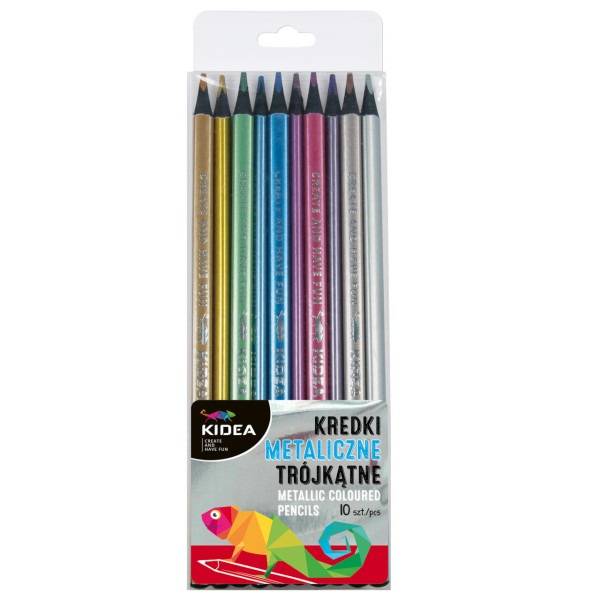 Kidea színes ceruza készlet 10 db-os metál színek
