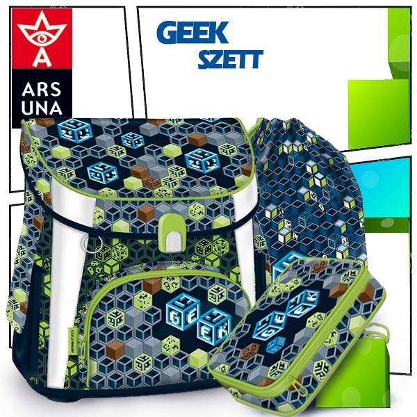 Ars Una Geek iskolatáska SZETT