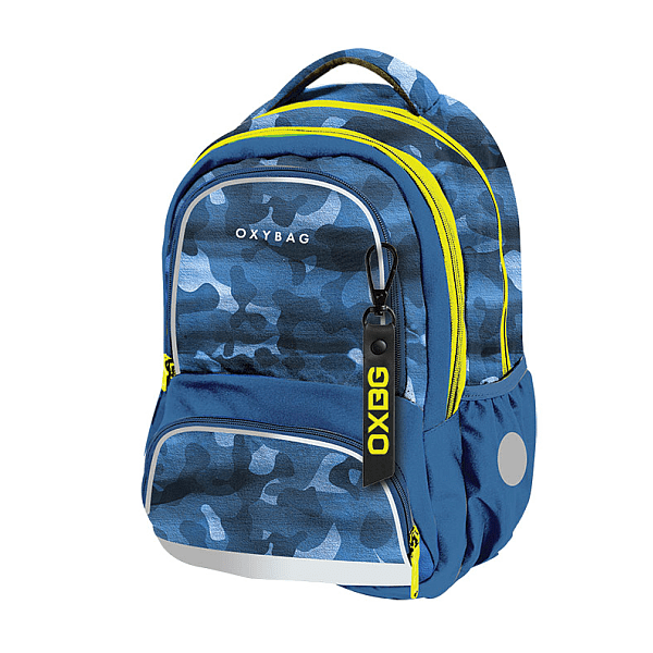 OXYBAG terepmintás anatómiai iskolatáska hátizsák - Camo Blue