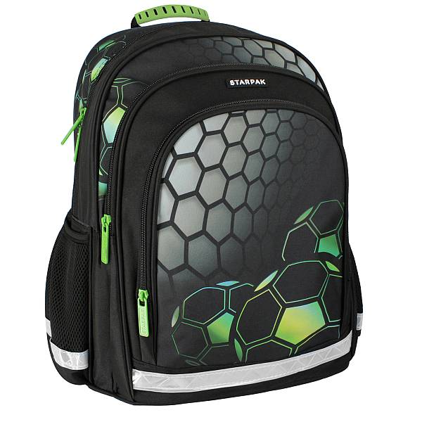 Starpak focis ergonomikus iskolatáska, hátizsák – Black Ball