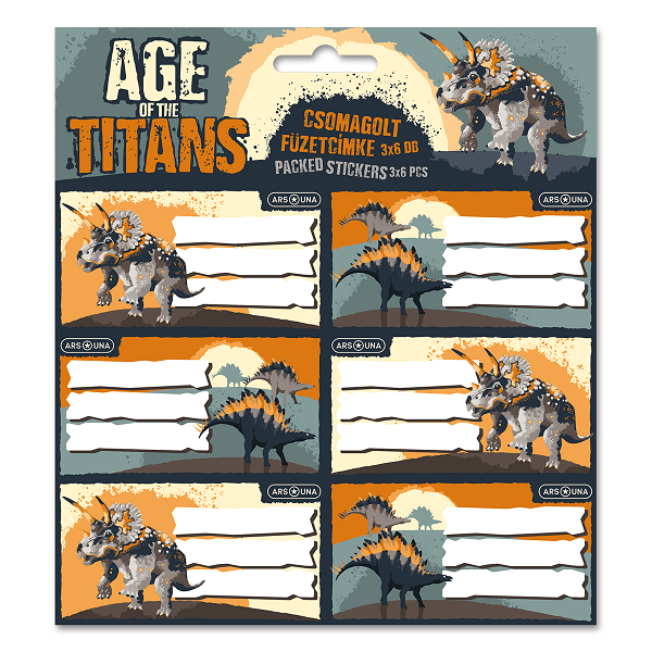 Ars Una füzetcímke 3x6 db-os - Age of Titans