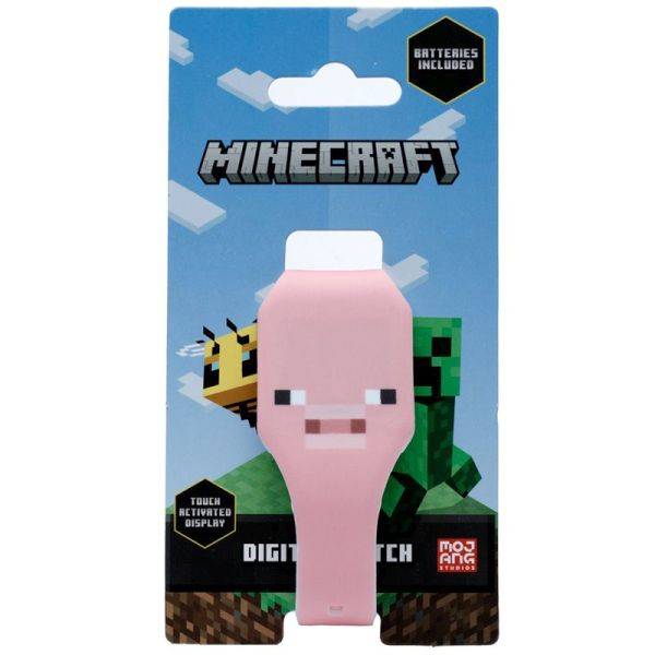 Minecraft szilikon LED karóra – PIG