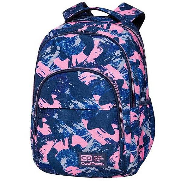 CoolPack virágos iskolatáska hátizsák BASIC - Pink Strokes