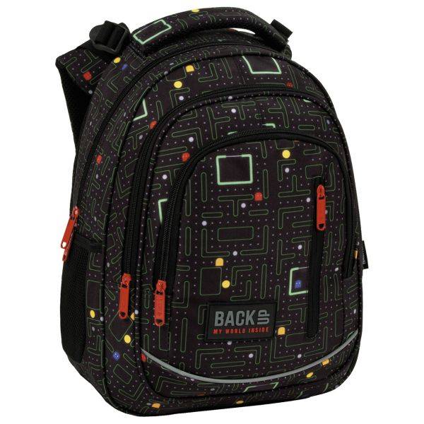 BackUp ergonomikus iskolatáska hátizsák Prémium – Pac-Man