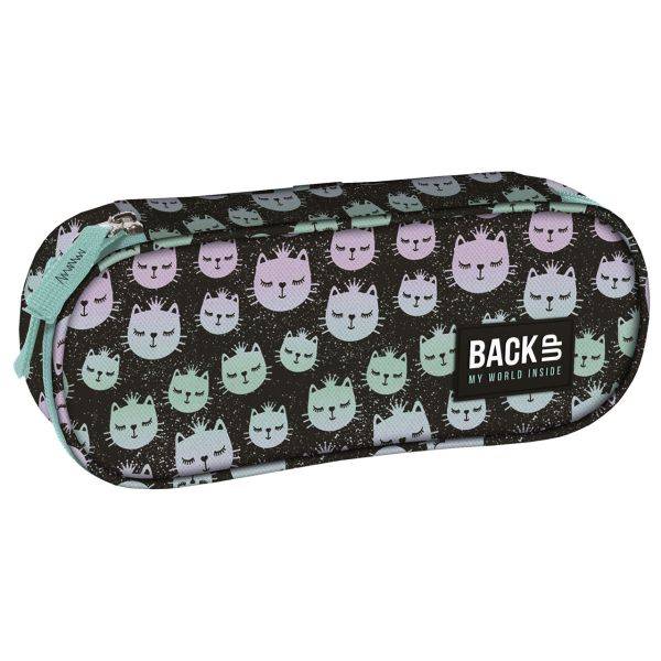 BackUp ovális tolltartó - Rainbow Cats