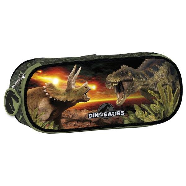 Dinoszauruszos ovális tolltartó - Battle
