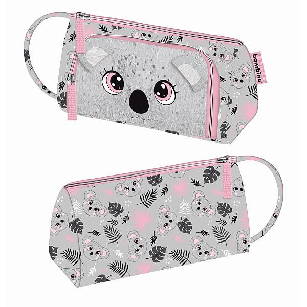 BAMBINO szőrmés tolltartó, neszesszer - Koala macis