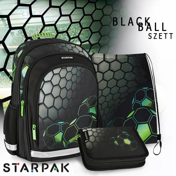 Starpak focis iskolatáska, hátizsák SZETT – Black Ball