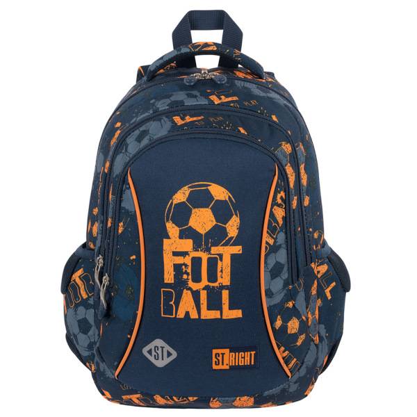 St. Right focis iskolatáska, hátizsák mellpánttal - Soccer Balls