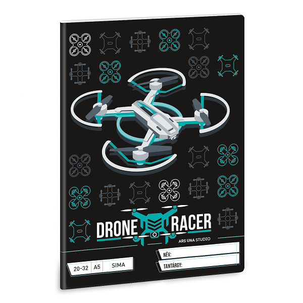 Ars Una kockás füzet A5 - Drone Racer