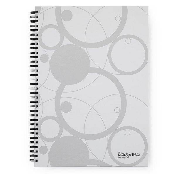 Oxybag spirálfüzet A4 - vonalas - Black & White fehér