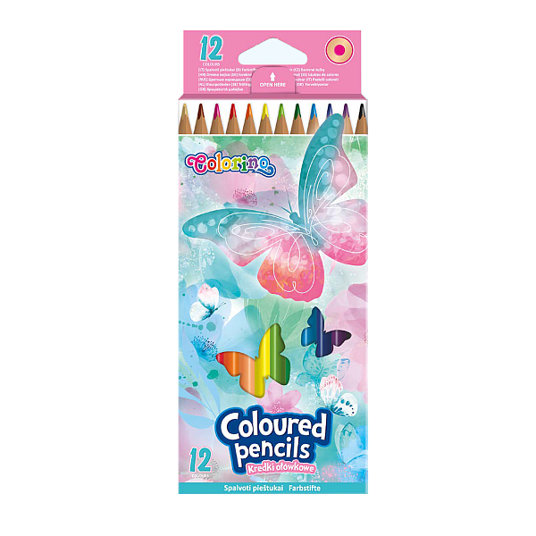 Colorino 12 db-os színes ceruza készlet - pillangós