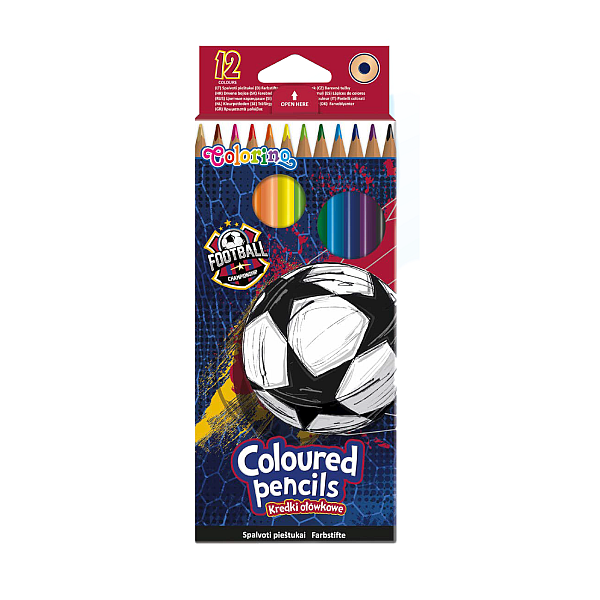 Colorino 12 db-os színes ceruza készlet - focis