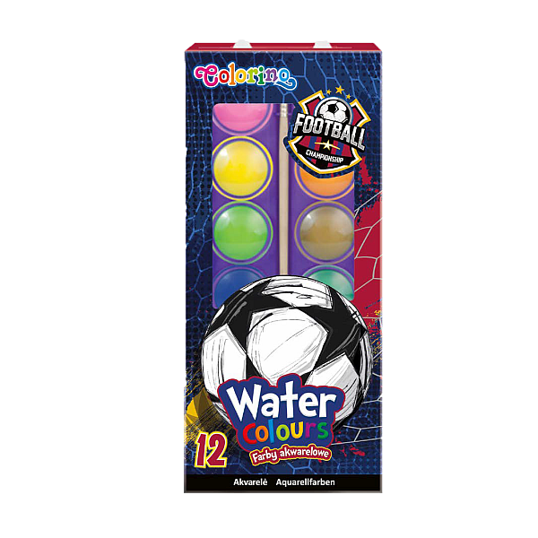 Colorino vízfesték 12 színű - focis
