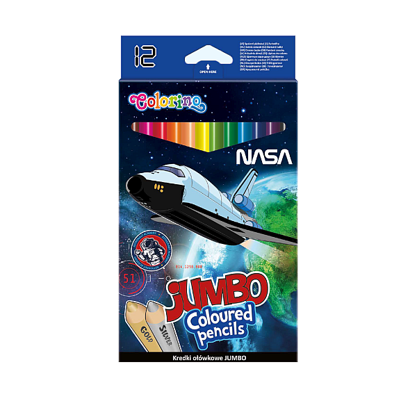Colorino 12 db-os színes ceruza készlet vastag - NASA