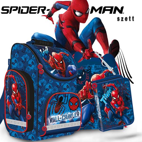 Pókember ergonomikus iskolatáska SZETT - Wall-Crawler