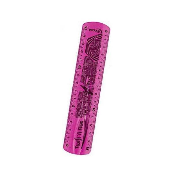 Maped törhetetlen műanyag vonalzó 15 cm-es, mintás - pink