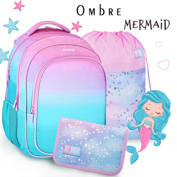 Starpak iskolatáska, hátizsák SZETT - Ombre Mermaid