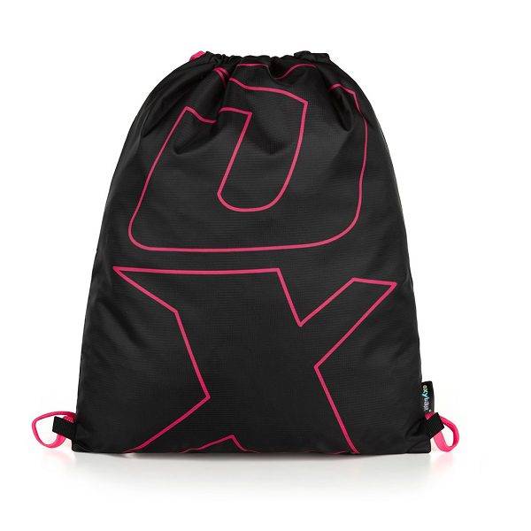 OXYBAG fekete tornazsák - Pink Line